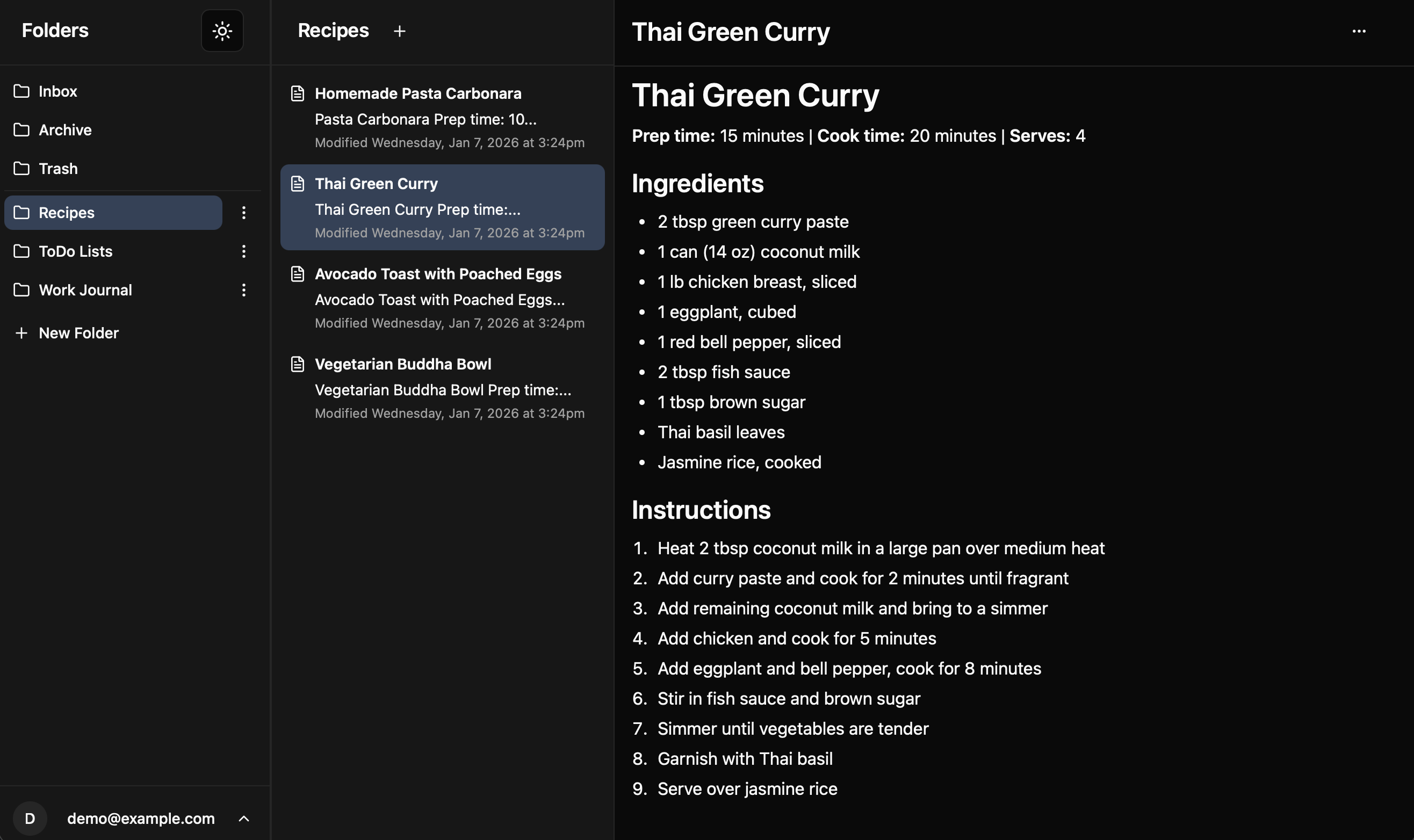 Notey screenshot 2